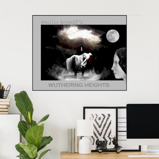 Emily Bronte joins Heathcliff en Cathy Poster (Thuiskantoor)