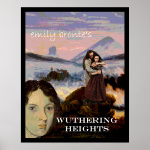 Emily Bronte met Heathcliff en Cathy Poster