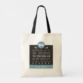 Emily Bronte Poem Quote - Geen Coward Soul is mijn Tote Bag (Achterkant)