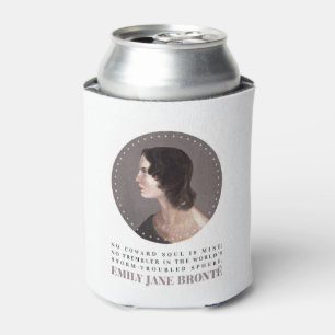 Emily Bronte Portrait en Quote - Geen Coward Soul Blikjeskoeler