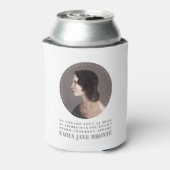 Emily Bronte Portrait en Quote - Geen Coward Soul Blikjeskoeler (Blikje Achterkant)