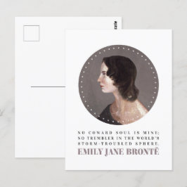 Emily Bronte Portrait en Quote - Geen Coward Soul Briefkaart