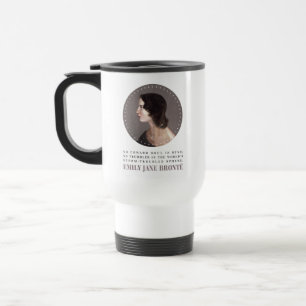 Emily Bronte Portrait en Quote - Geen Coward Soul Reisbeker