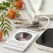 Emily Bronte Portrait en Quote - Geen Coward Soul Sleutelhanger (Voorkant Rechts)