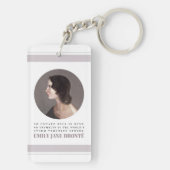 Emily Bronte Portrait en Quote - Geen Coward Soul Sleutelhanger (achterkant)