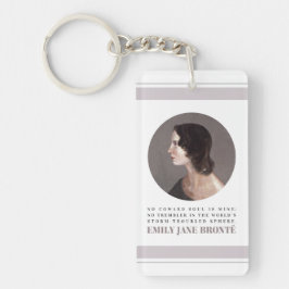 Emily Bronte Portrait en Quote - Geen Coward Soul Sleutelhanger