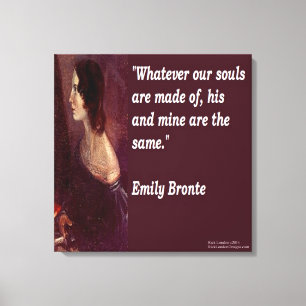 Emily Brontë & Quote "Onze Ziel" Canvasprint Canvas Afdruk