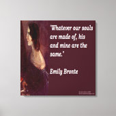 Emily Bronte & Quote "Our Souls Canvas Print (Voorkant)