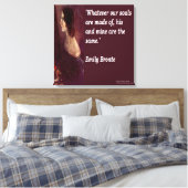 Emily Bronte & Quote "Our Souls Canvas Print (Insitu (Slaapkamer))
