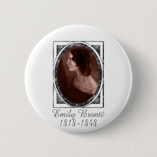 Emily Brontë Ronde Button 5,7 Cm (Voorkant)