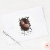 Emily Brontë Ronde Sticker (Envelop)