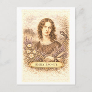 Emily Bronte Schrijfster in Vintage Stijl Briefkaart