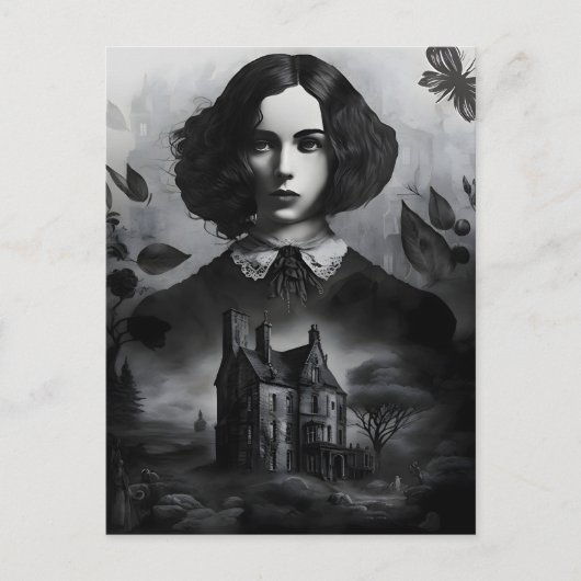 Emily Bronte, Victoriaans Gothic Writer van Jane E Briefkaart (Voorkant)