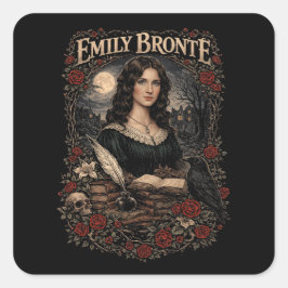 Emily Brontë Vierkante Sticker