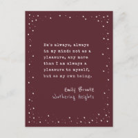 Emily Brontë, wiuthering Heights Quote-schrijfmach