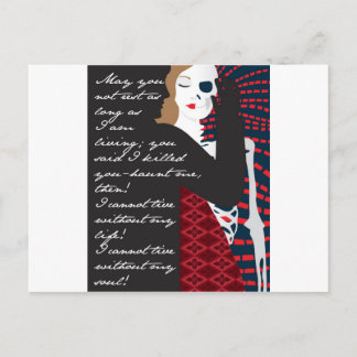 Emily Bronte/Wuthering Height-cadeauontwerp met q Briefkaart