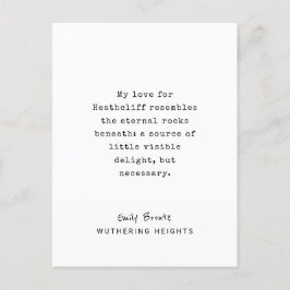 Emily Brontë, Wuthering Heights Love Quote Briefkaart