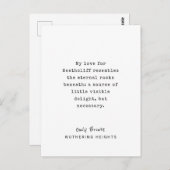 Emily Brontë, Wuthering Heights Love Quote Briefkaart (Voorkant / Achterkant)