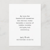 Emily Brontë, Wuthering Heights Love Quote Briefkaart (Voorkant)