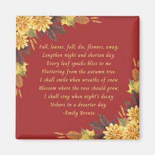 Emily Bronte's Fall Leaves Magneet
