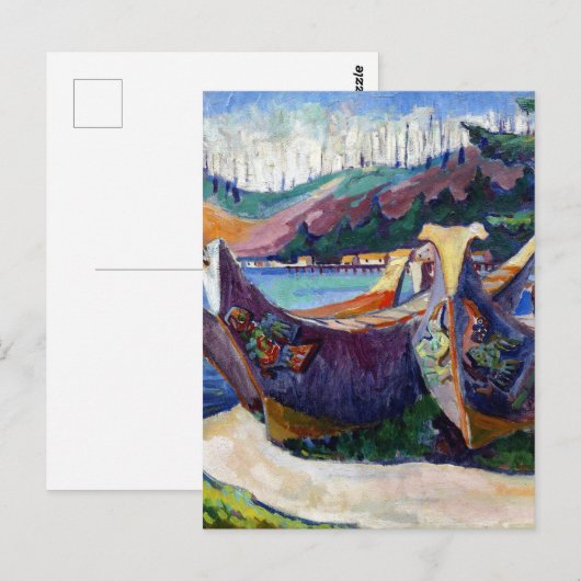  Emily Carr Painting Native Canadian War Canoes Po Briefkaart (Voorkant / Achterkant)