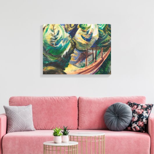 Emily Carr Path onder het Canadese landschap Canvas Afdruk (Insitu (Woonkamer))