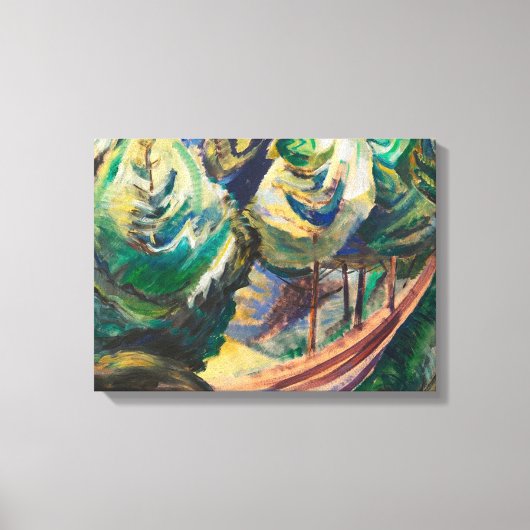 Emily Carr Path onder het Canadese landschap Canvas Afdruk (Voorkant)