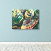 Emily Carr Path onder het Canadese landschap Canvas Afdruk (Insitu (Houten vloer))