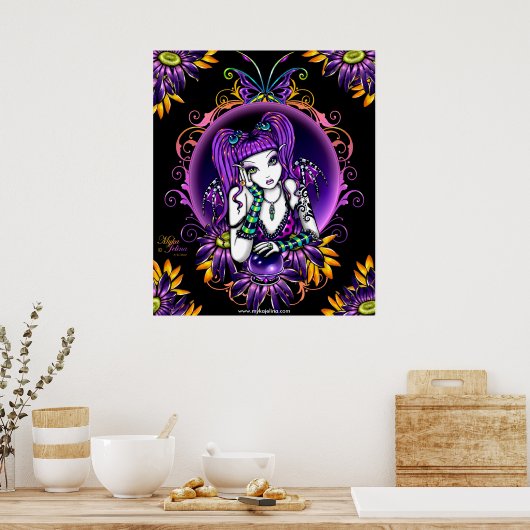 Emily Crystal Ball Flower Rainbow Fairy Poster (Keuken)
