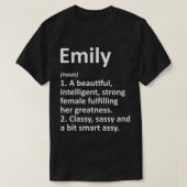 EMILY Definition Persoonlijke naam Funny Kerstmis T-shirt (Design voorkant)