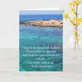 Emily Dickenson Inspirerend QUOTE voor genezing Kaart (Gele Bloem)