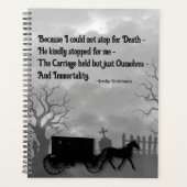 Emily Dickinson Because I Could Not Stop For Death Planner (Voorkant)