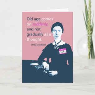 Emily Dickinson Belated Birthday Card Kaart