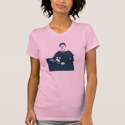 Emily Dickinson Blue Photo Shirt (Voorkant)