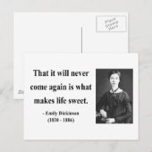 Emily Dickinson-citaat 5b Briefkaart (Voorkant / Achterkant)