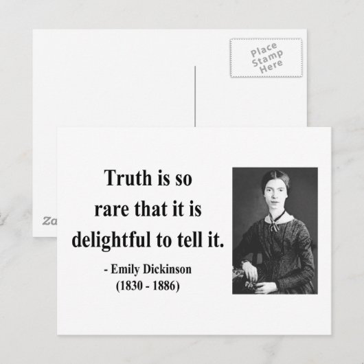 Emily Dickinson citaat 7b Briefkaart (Voorkant / Achterkant)
