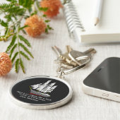 Emily Dickinson citaat -- Geen Fregat Sleutelhanger (Zijkant)