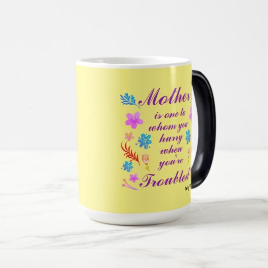 Emily Dickinson citaat, Moederdag quote Magische Mok (Voorkant rechts)