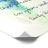 Emily Dickinson citeert hoop met veer kunst Poster (Hoek)