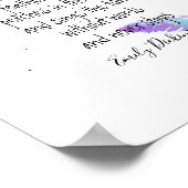 Emily Dickinson citeert hoopblauw en paars Poster (Hoek)