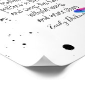 Emily Dickinson citeert hoopvolle waterverf veren Poster