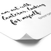 Emily Dickinson citeert minimalistische scripttypo Poster (Hoek)