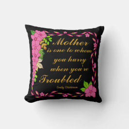 Emily Dickinson citeert over moeder Kussen