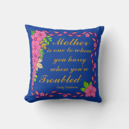 Emily Dickinson citeert over moeder Kussen