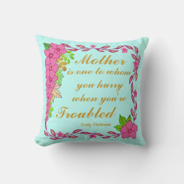 Emily Dickinson citeert over moeder Kussen