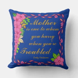 Emily Dickinson citeert over moeder Kussen