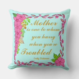 Emily Dickinson citeert over moeder Kussen
