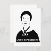 Emily Dickinson Dwell in Mogelijke uitnodigingen (Voorkant / Achterkant)