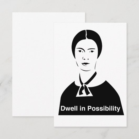 Emily Dickinson Dwell in Mogelijke uitnodigingen (Voorkant / Achterkant)