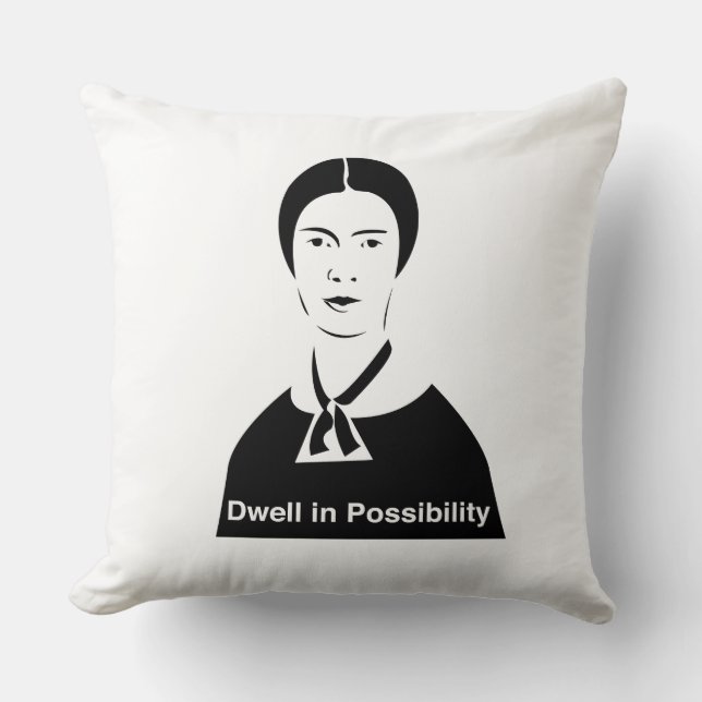 Emily Dickinson Dwell in Possibility Pillow Kussen (Voorkant)